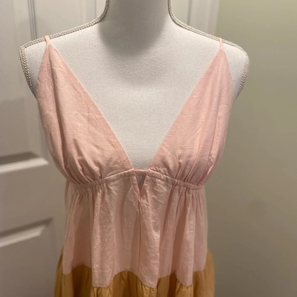 New By Anthropologie Colorblock Maxi Dress Size L - Picture 14 of 15